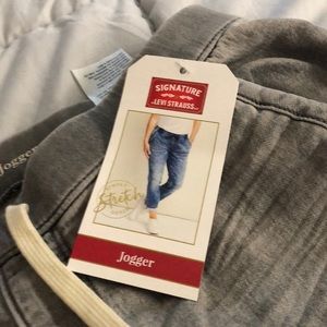 Levi Gray Joggers Denim Like  New
